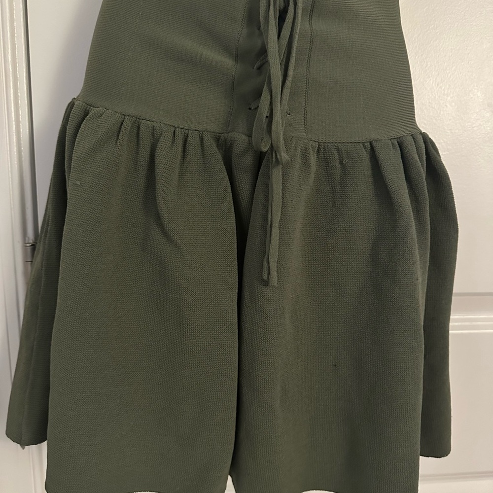Zara Olive Knit Skirt